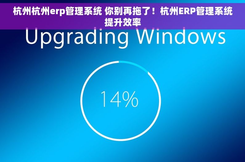杭州杭州erp管理系统 你别再拖了！杭州ERP管理系统提升效率