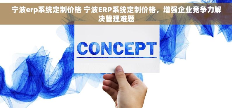 宁波erp系统定制价格 宁波ERP系统定制价格，增强企业竞争力解决管理难题