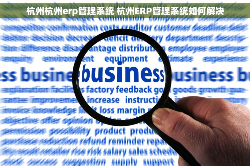杭州杭州erp管理系统 杭州ERP管理系统如何解决