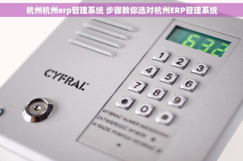 杭州杭州erp管理系统 步骤教你选对杭州ERP管理系统