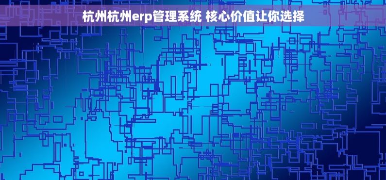 杭州杭州erp管理系统 核心价值让你选择