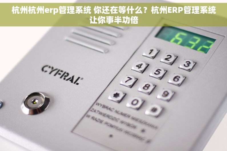 杭州杭州erp管理系统 你还在等什么？杭州ERP管理系统让你事半功倍