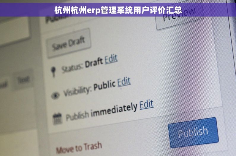 杭州杭州erp管理系统用户评价汇总