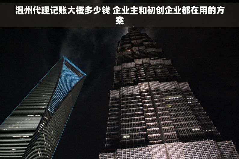 温州代理记账大概多少钱 企业主和初创企业都在用的方案 温州代理记账大概多少钱 企业主和初创企业都在用的方案