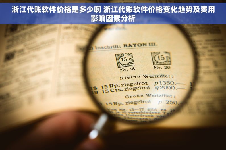 浙江代账软件价格是多少啊 浙江代账软件价格变化趋势及费用影响因素分析 浙江代账软件价格是多少啊 浙江代账软件价格变化趋势及费用影响因素分析