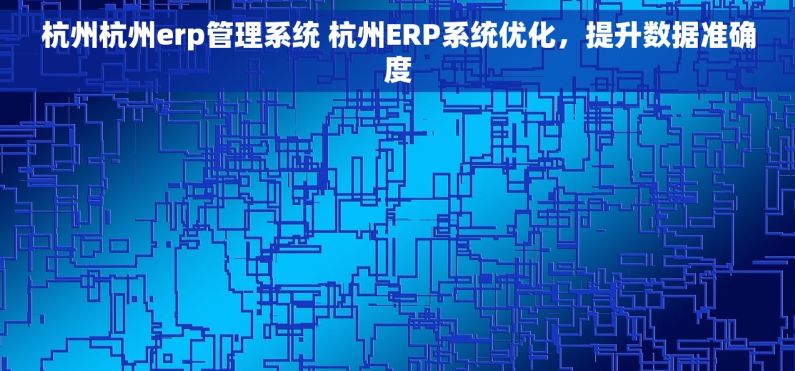 杭州杭州erp管理系统 杭州ERP系统优化,提升数据准确度 杭州杭州erp管理系统 杭州ERP系统优化,提升数据准确度