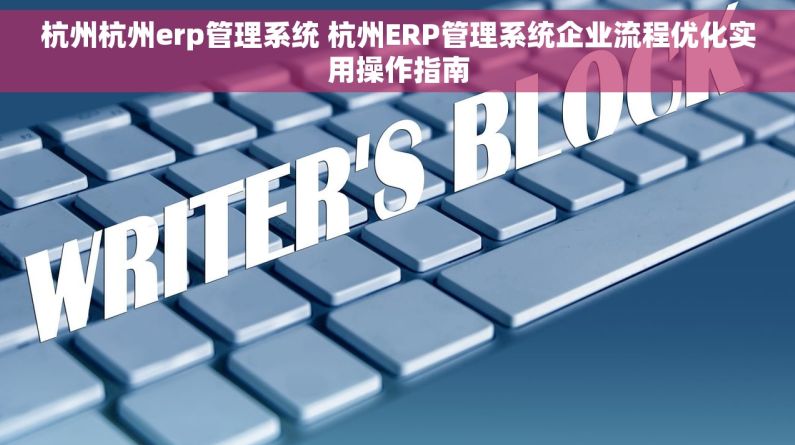 杭州杭州erp管理系统 杭州ERP管理系统企业流程优化实用操作指南 杭州杭州erp管理系统 杭州ERP管理系统企业流程优化实用操作指南