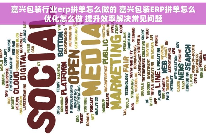 嘉兴包装行业erp拼单怎么做的 嘉兴包装ERP拼单怎么优化怎么做 提升效率解决常见问题 嘉兴包装行业erp拼单怎么做的 嘉兴包装ERP拼单怎么优化怎么做 提升效率解决常见问题