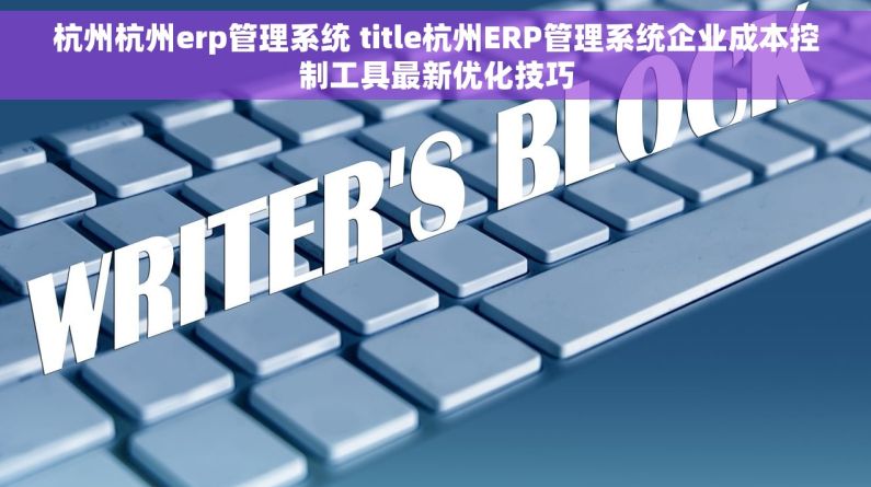 杭州杭州erp管理系统 title杭州ERP管理系统企业成本控制工具最新优化技巧