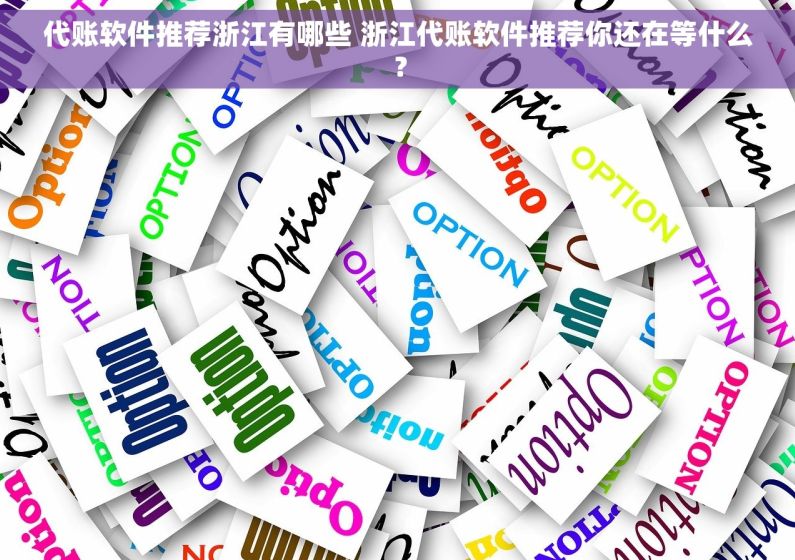 代账软件推荐浙江有哪些 浙江代账软件推荐你还在等什么？