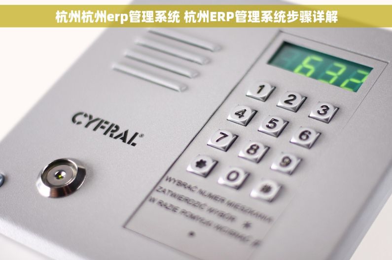 杭州杭州erp管理系统 杭州ERP管理系统步骤详解