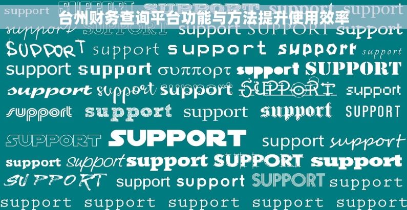 台州财务查询平台功能与方法提升使用效率 台州财务查询平台功能与方法提升使用效率