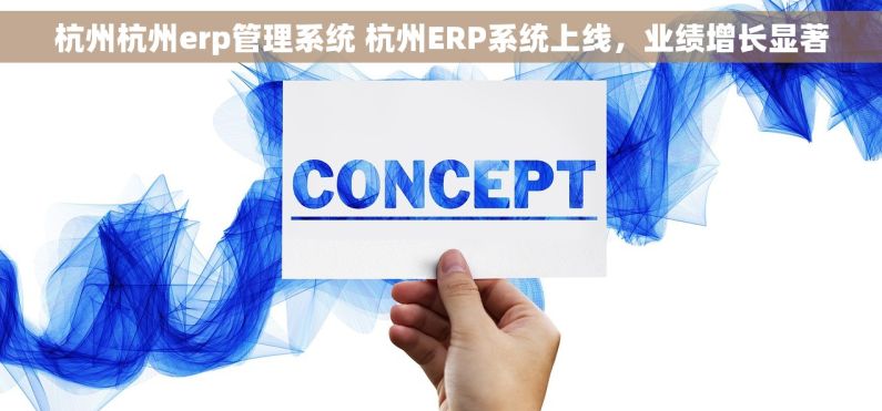 杭州杭州erp管理系统 杭州ERP系统上线，业绩增长显著