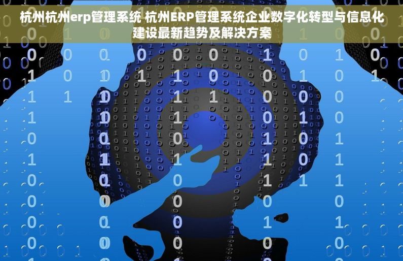 杭州杭州erp管理系统 杭州ERP管理系统企业数字化转型与信息化建设最新趋势及解决方案