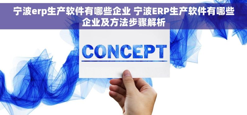 宁波erp生产软件有哪些企业 宁波ERP生产软件有哪些企业及方法步骤解析