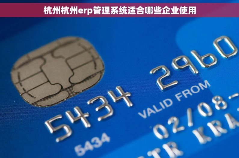 杭州杭州erp管理系统适合哪些企业使用 杭州杭州erp管理系统适合哪些企业使用