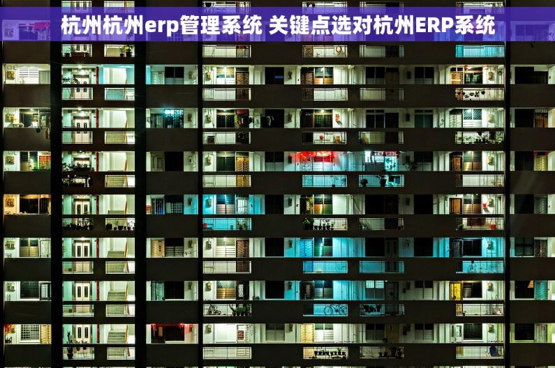 杭州杭州erp管理系统 关键点选对杭州ERP系统