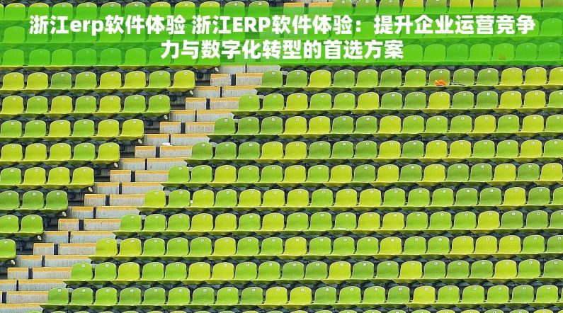浙江erp软件体验 浙江ERP软件体验：提升企业运营竞争力与数字化转型的首选方案