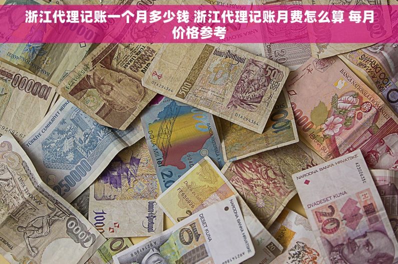 浙江代理记账一个月多少钱 浙江代理记账月费怎么算 每月价格参考