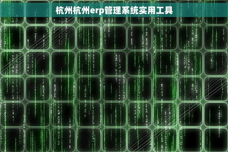 杭州杭州erp管理系统实用工具