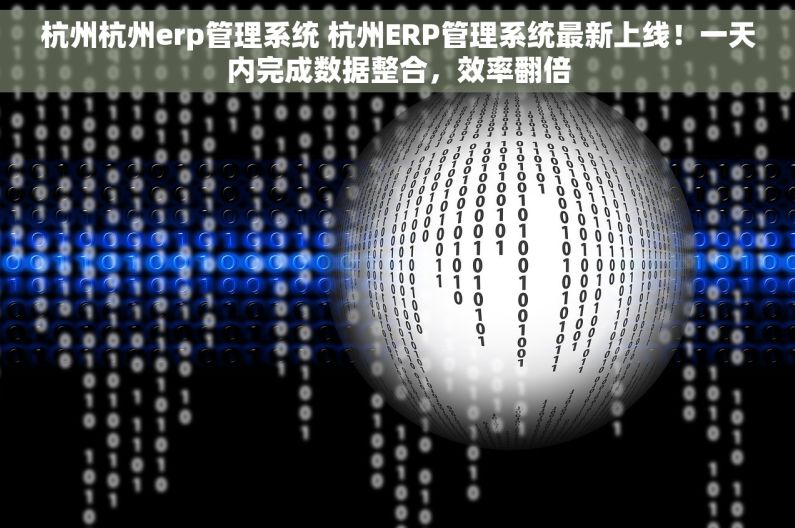 杭州杭州erp管理系统 杭州ERP管理系统最新上线！一天内完成数据整合，效率翻倍