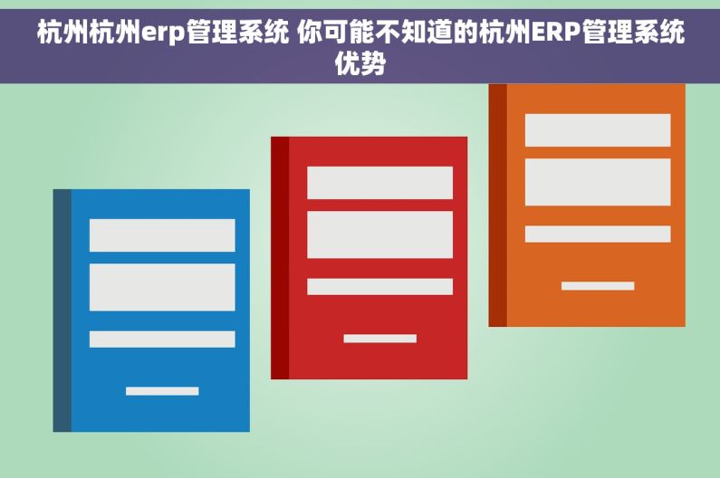 杭州杭州erp管理系统 你可能不知道的杭州ERP管理系统优势