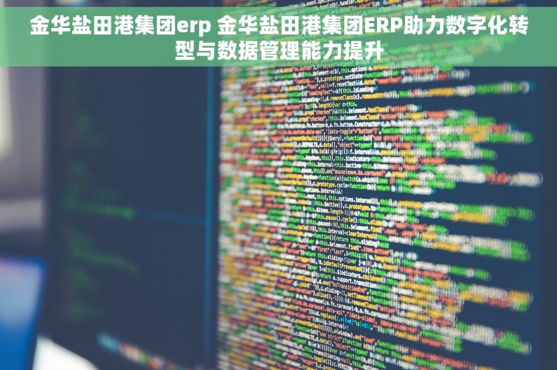 金华盐田港集团erp 金华盐田港集团ERP助力数字化转型与数据管理能力提升