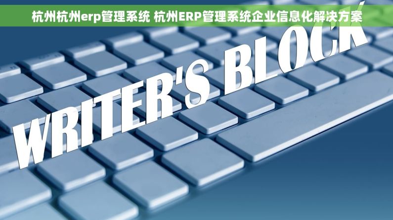 杭州杭州erp管理系统 杭州ERP管理系统企业信息化解决方案