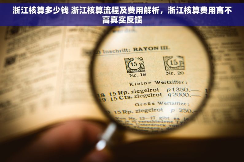 浙江核算多少钱 浙江核算流程及费用解析，浙江核算费用高不高真实反馈