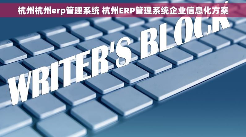 杭州杭州erp管理系统 杭州ERP管理系统企业信息化方案