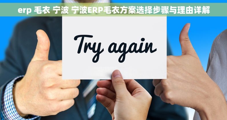 erp 毛衣 宁波 宁波ERP毛衣方案选择步骤与理由详解