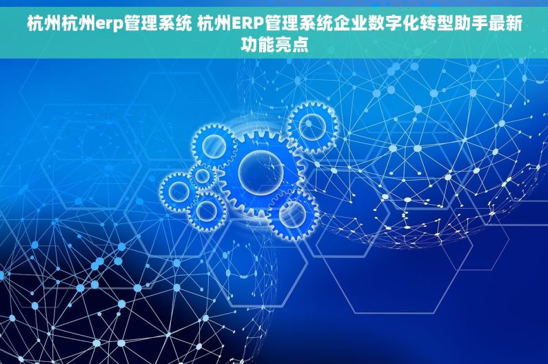 杭州杭州erp管理系统 杭州ERP管理系统企业数字化转型助手最新功能亮点