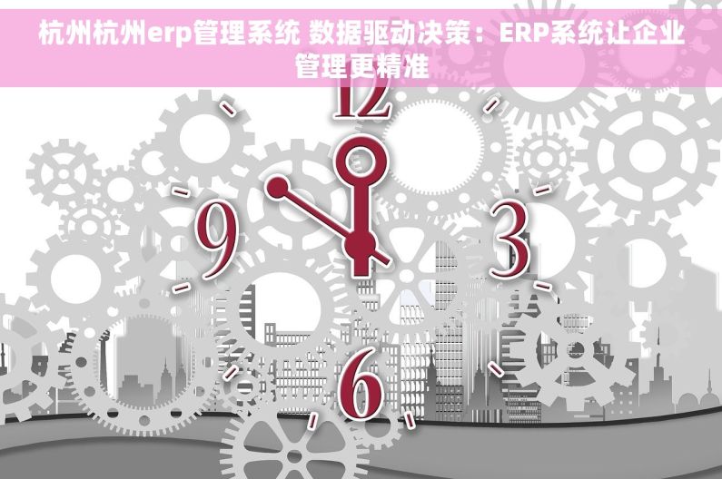 杭州杭州erp管理系统 数据驱动决策：ERP系统让企业管理更精准