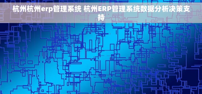 杭州杭州erp管理系统 杭州ERP管理系统数据分析决策支持 杭州杭州erp管理系统 杭州ERP管理系统数据分析决策支持