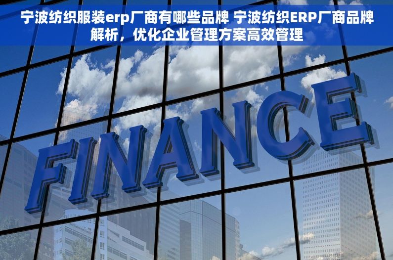 宁波纺织服装erp厂商有哪些品牌 宁波纺织ERP厂商品牌解析，优化企业管理方案高效管理