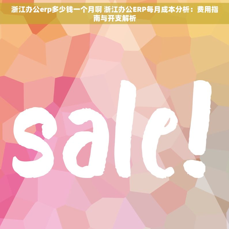 浙江办公erp多少钱一个月啊 浙江办公ERP每月成本分析：费用指南与开支解析