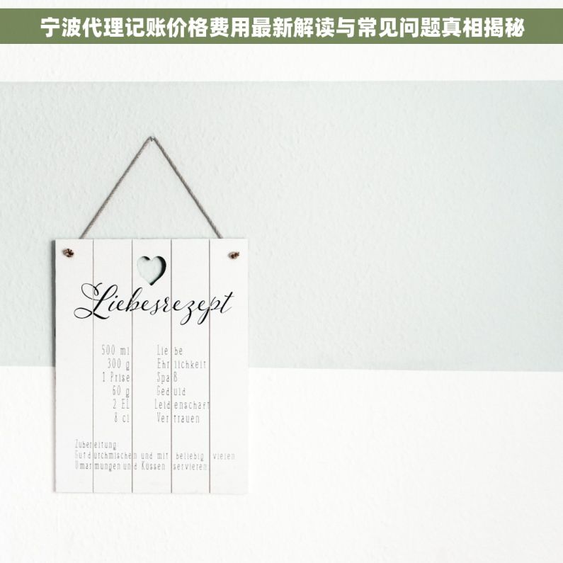宁波代理记账价格费用最新解读与常见问题真相揭秘 宁波代理记账价格费用最新解读与常见问题真相揭秘