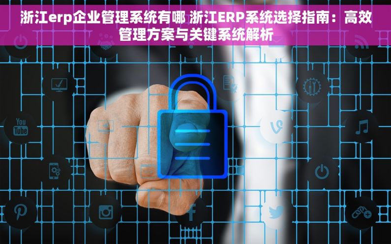 浙江erp企业管理系统有哪 浙江ERP系统选择指南：高效管理方案与关键系统解析