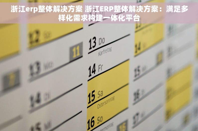 浙江erp整体解决方案 浙江ERP整体解决方案:满足多样化需求构建一体化平台 浙江erp整体解决方案 浙江ERP整体解决方案:满足多样化需求构建一体化平台