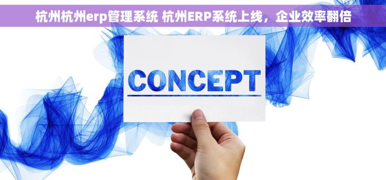 杭州杭州erp管理系统 杭州ERP系统上线，企业效率翻倍