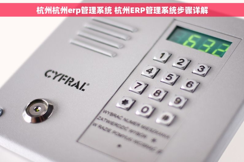 杭州杭州erp管理系统 杭州ERP管理系统步骤详解