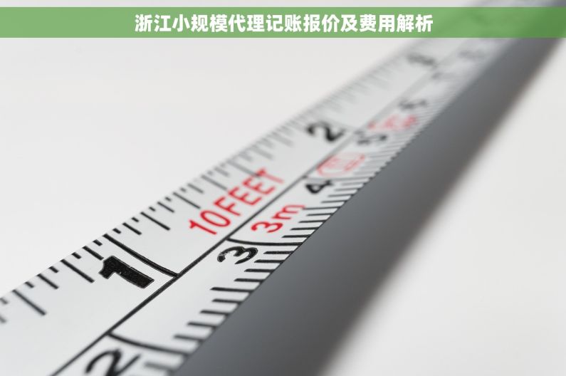 浙江小规模代理记账报价及费用解析