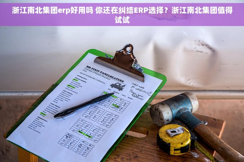 浙江南北集团erp好用吗 你还在纠结ERP选择？浙江南北集团值得试试
