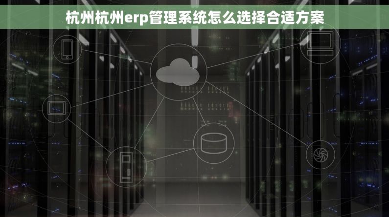 杭州杭州erp管理系统怎么选择合适方案