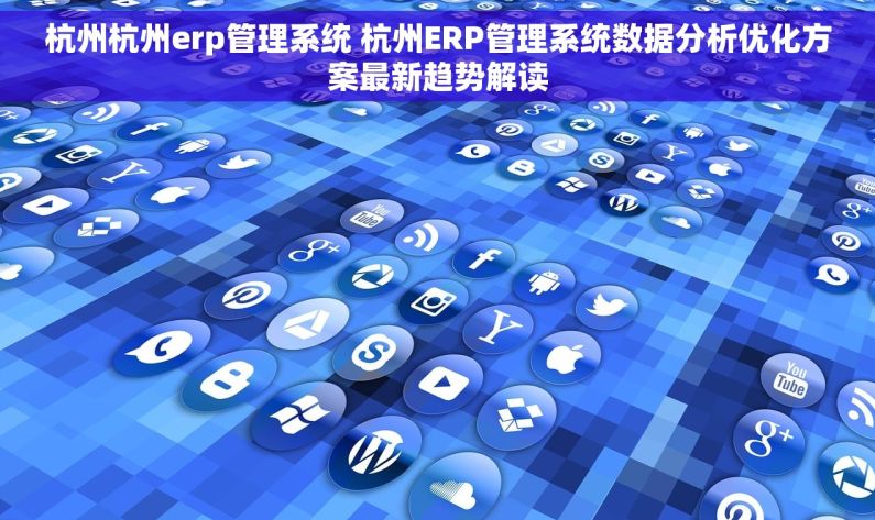 杭州杭州erp管理系统 杭州ERP管理系统数据分析优化方案最新趋势解读