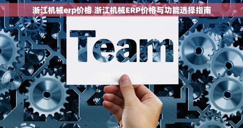 浙江机械erp价格 浙江机械ERP价格与功能选择指南