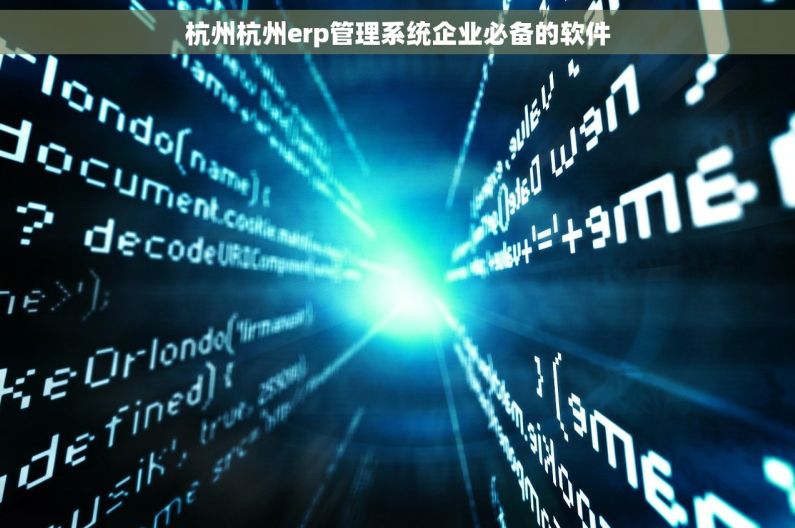杭州杭州erp管理系统企业必备的软件