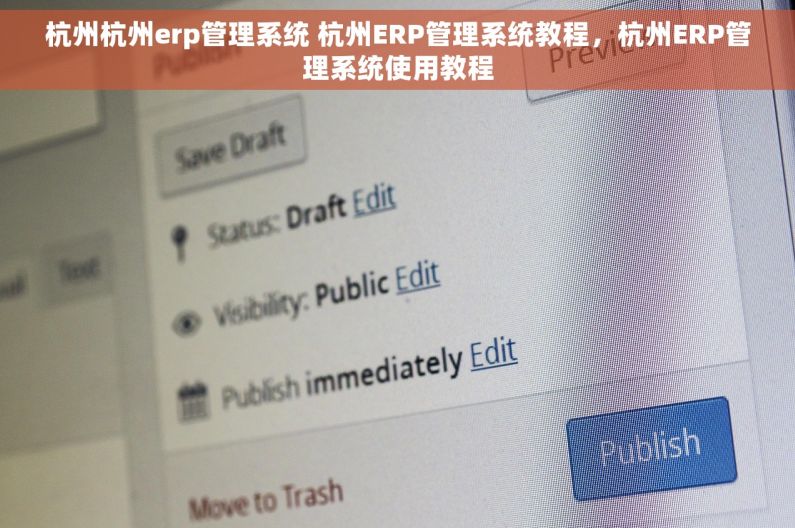 杭州杭州erp管理系统 杭州ERP管理系统教程，杭州ERP管理系统使用教程
